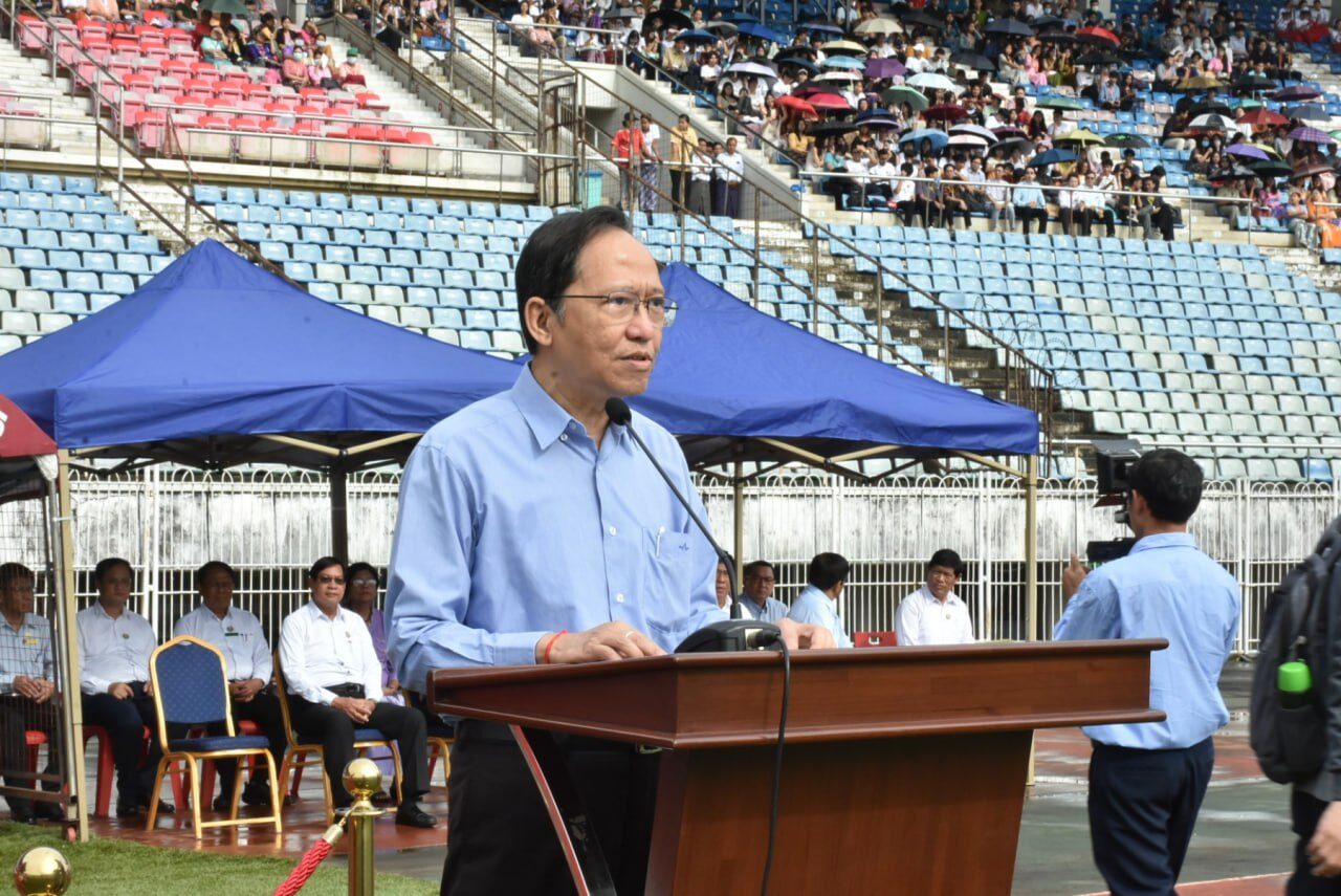 ကျန်းမာရေးဝန်ကြီးဌာန၊ ပြည်ထောင်စုဝန်ကြီး ဆေးတက္ကသိုလ်များနှင့် ဆေးပညာနှီးနွှယ်တက္ကသိုလ်ပေါင်းစုံ(ဇုန်-၁)အုပ်စုအဆင့် ဘောလုံးပြိုင်ပွဲ ဖွင့်ပွဲအခမ်းအနားတက်ရောက်