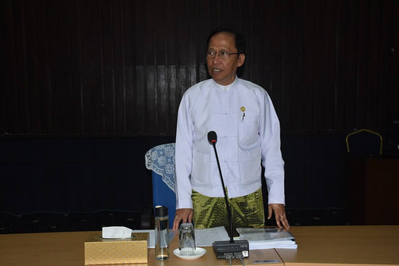 ကျန်းမာရေးဝန်ကြီးဌာန၊ ပြည်ထောင်စုဝန်ကြီး၊ ပါမောက္ခဒေါက်တာသက်ခိုင်ဝင်း၊ သွေးလွန်တုပ်ကွေးရောဂါ ကာကွယ်နှိမ်နင်းရေးလုပ်ငန်းများ အရှိန်အဟုန်မြှင့်ဆောင်ရွက်နိုင်ရေး ညှိနှိုင်းအစည်းအဝေးသို့တက်ရောက်အမှာစကားပြောကြား