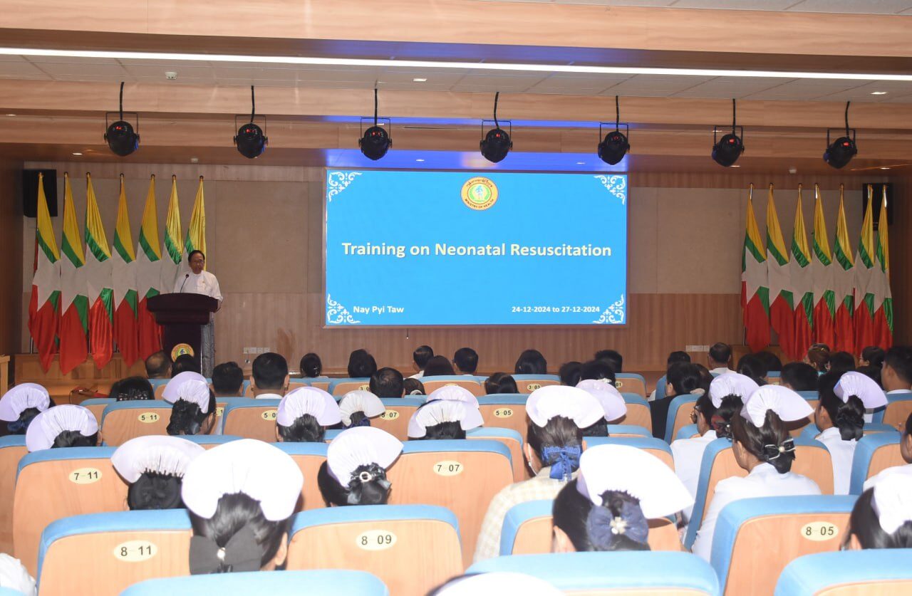 Training on Neonatal Resuscitation သင်တန်းဖွင့်ပွဲအခမ်းအနားဆောင်ရွက်ခြင်း